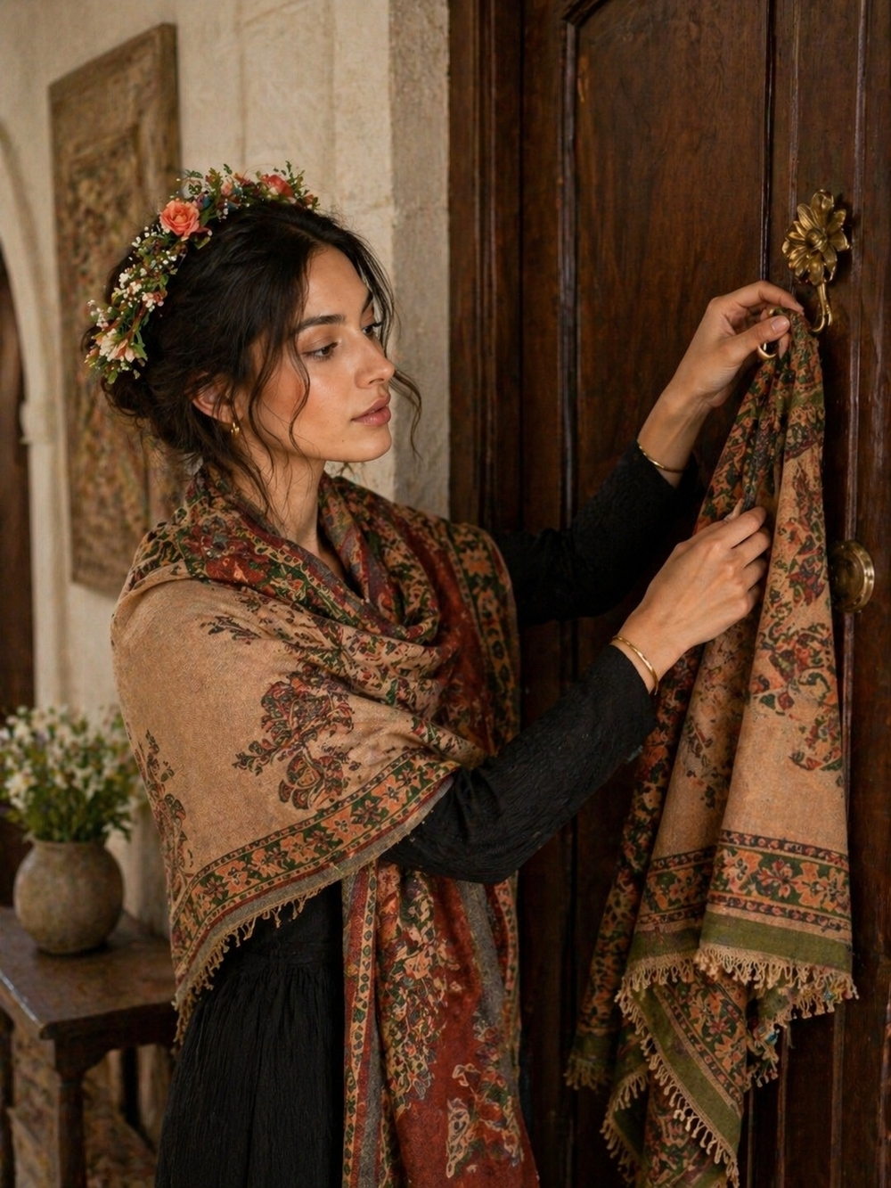 ✨ Vintage Reversible Paisley Scarf – Boho Vibes ✨
